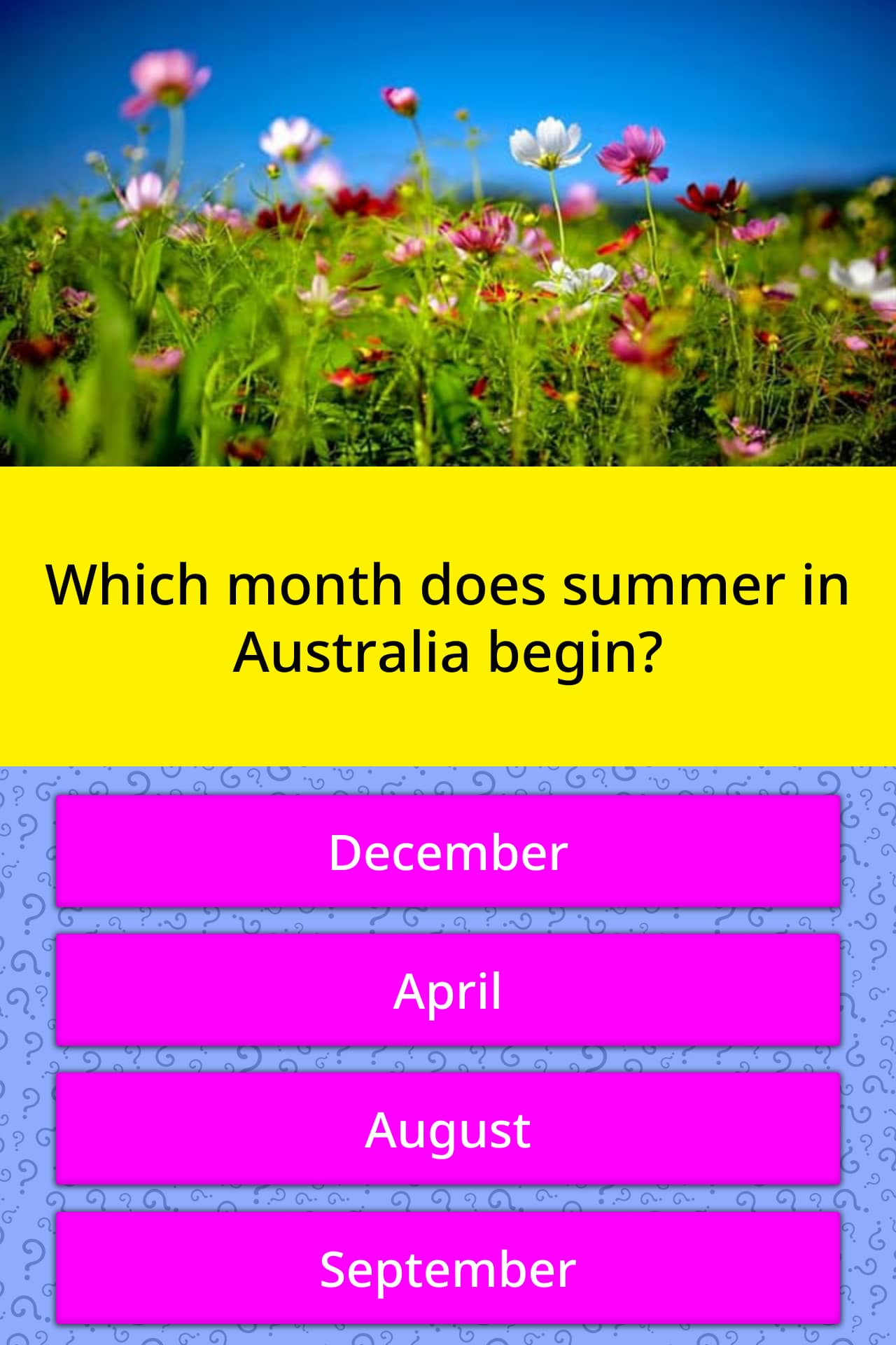 Which Month Does Summer In Australia Trivia Questions QuizzClub