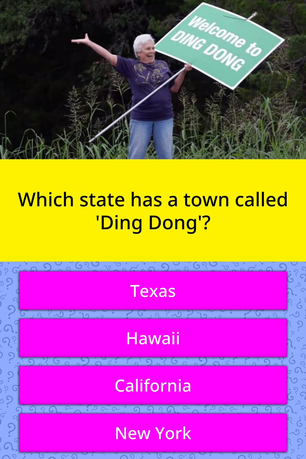Which State Has A Town Called Ding Trivia Answers Quizzclub