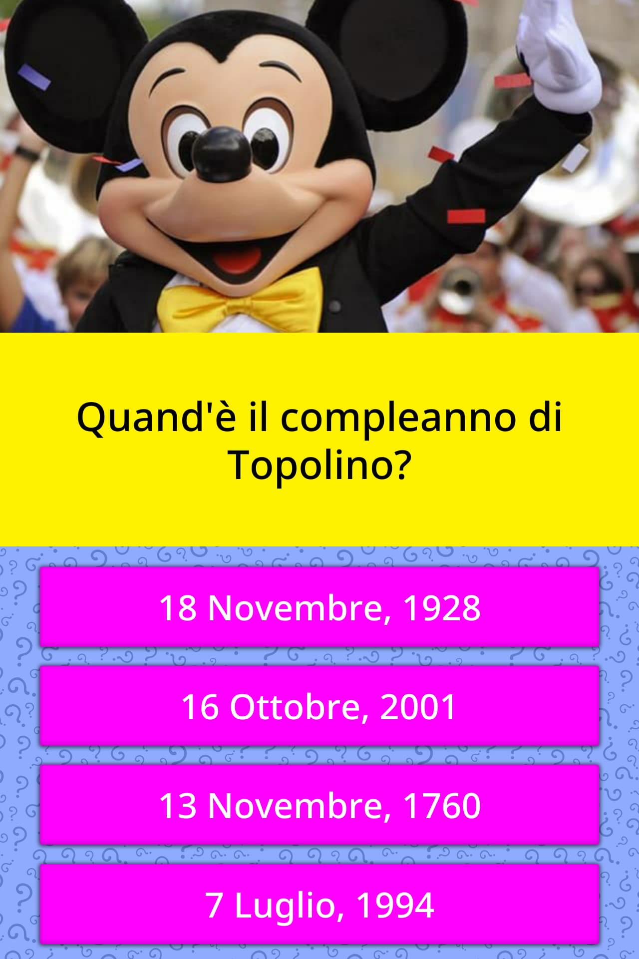 Quand E Il Compleanno Di Topolino Domande Quizzclub