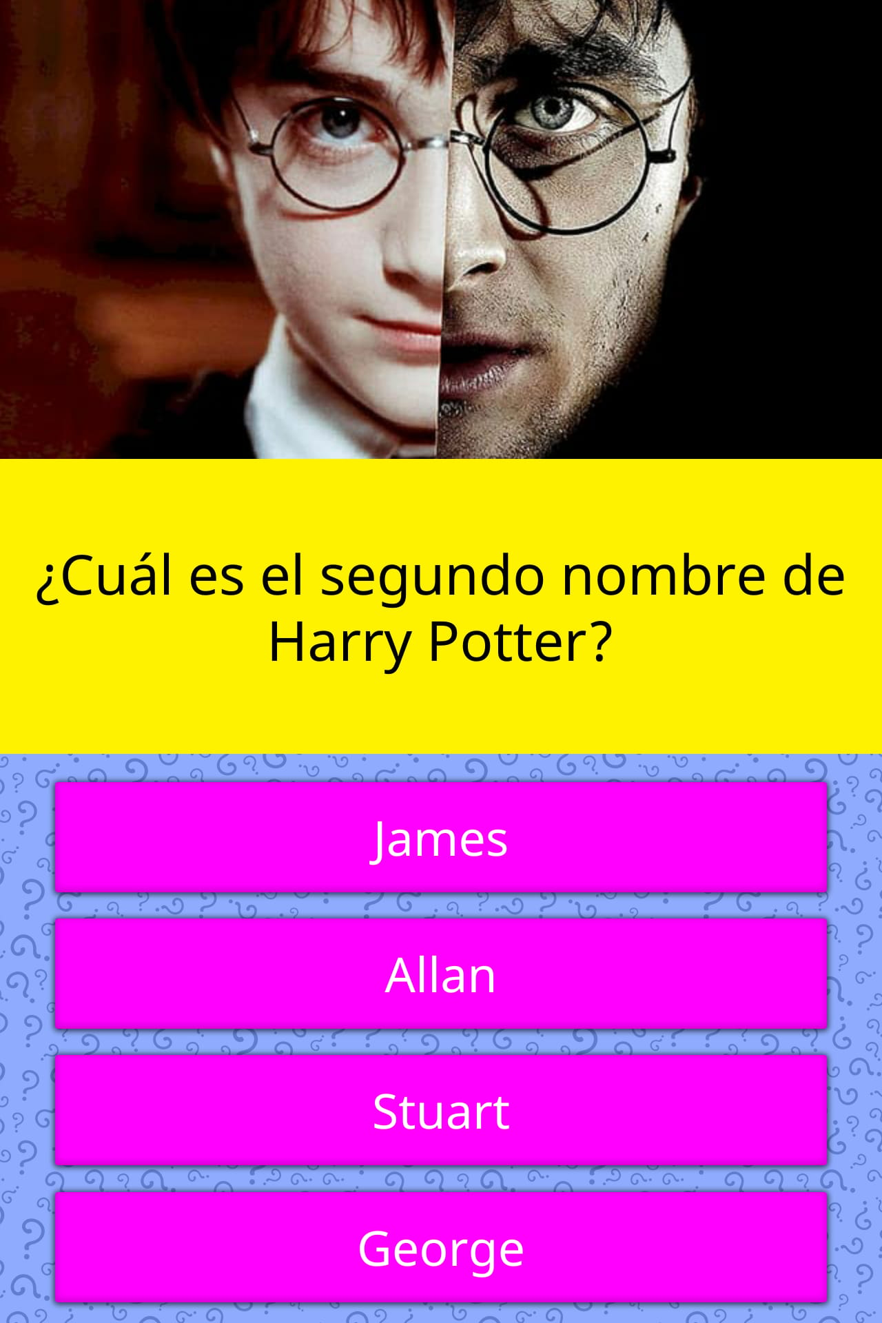 What Is Harry Potter S Middle Name Trivia Answers Quizzclub