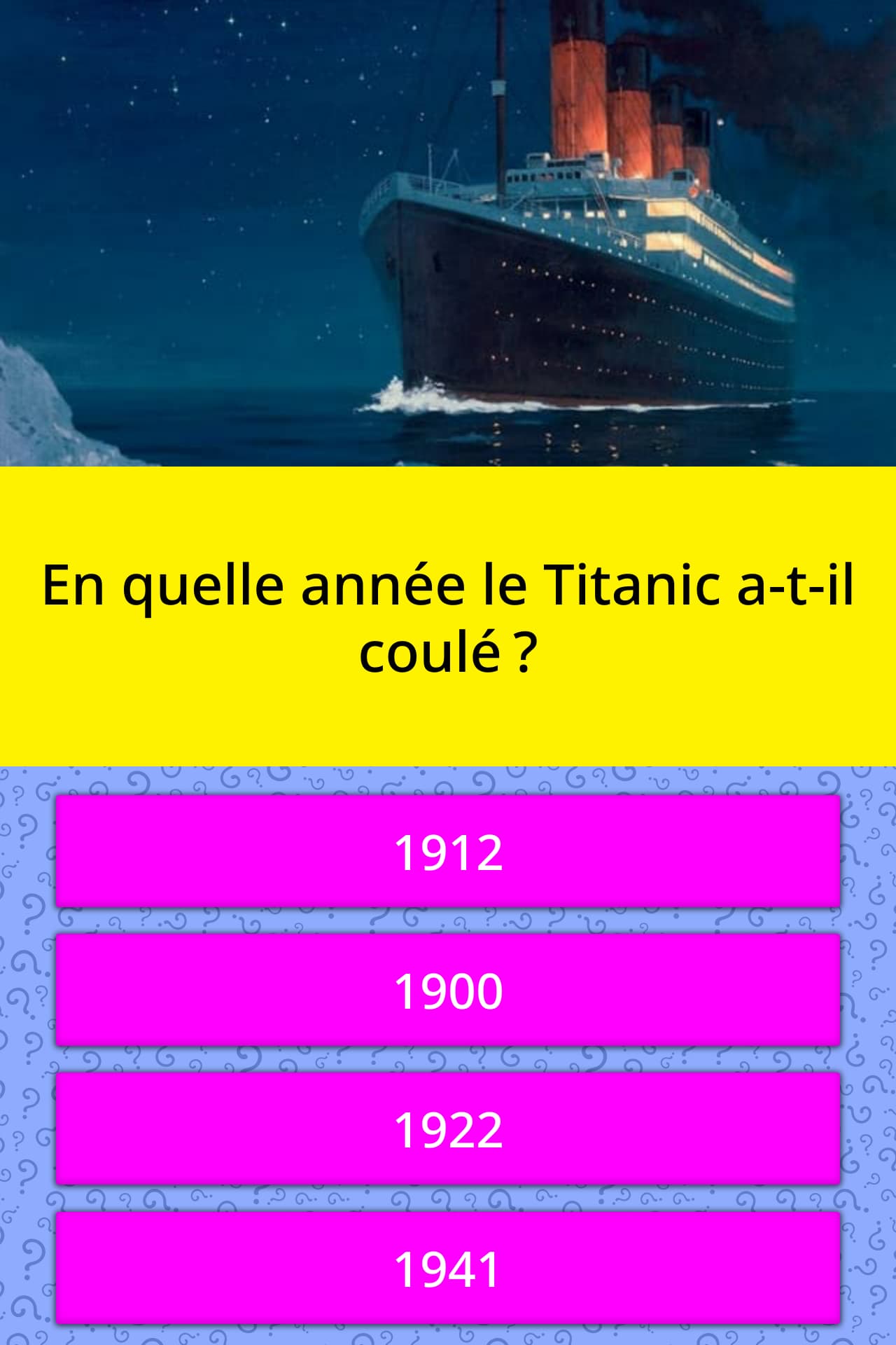 En Quel Année A Coulé Le Titanic