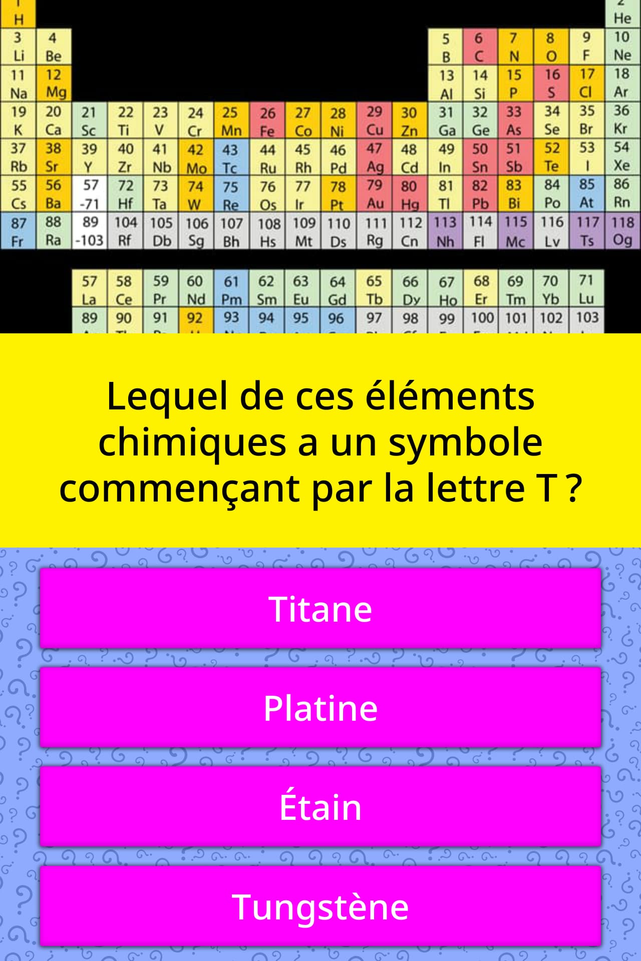 element chimique 6 lettres