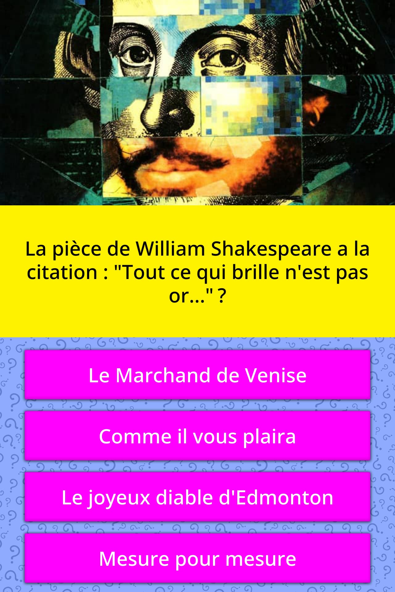 La Piece De William Shakespeare A La Questions Quizzclub