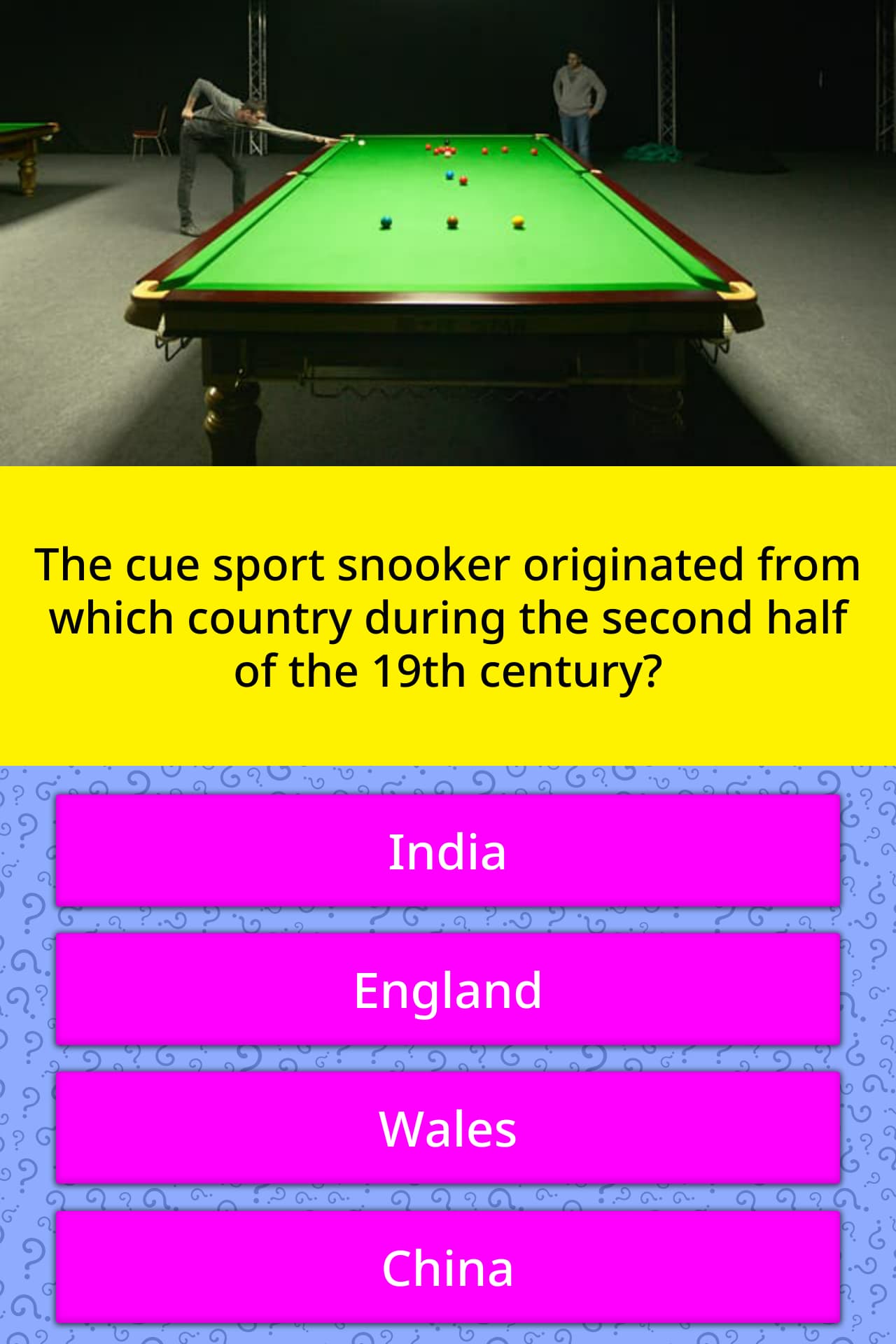 the-cue-sport-snooker-originated-trivia-questions-quizzclub