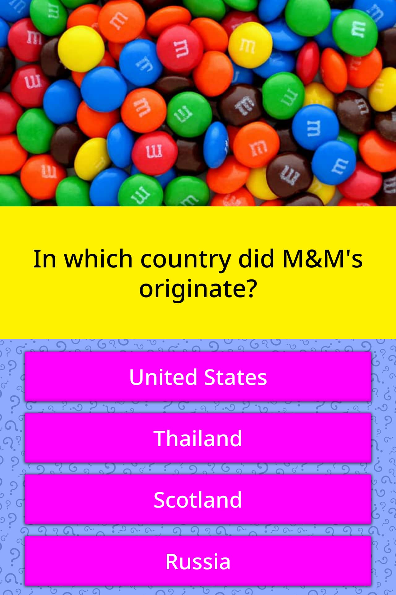 In Which Country Did M M s Originate Trivia Questions QuizzClub