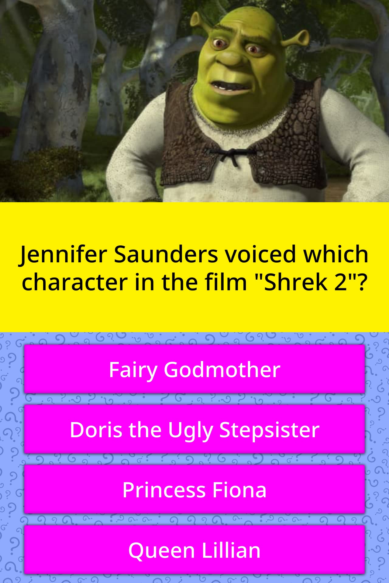 Jennifer Saunders Voiced Which Trivia Answers Quizzclub