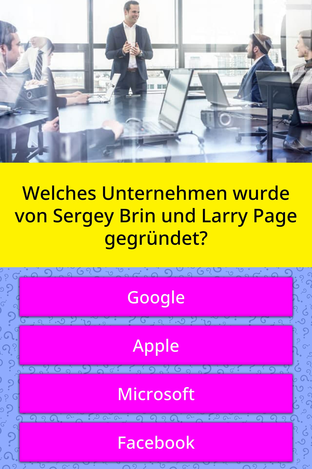 Welches Unternehmen Wurde Von Sergey Quiz Antworten Quizzclub