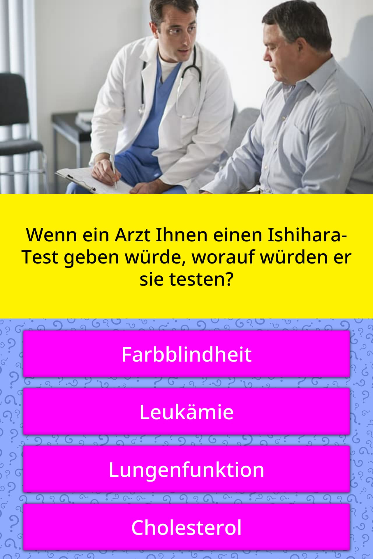 Wenn Ein Arzt Ihnen Einen Quiz Antworten Quizzclub
