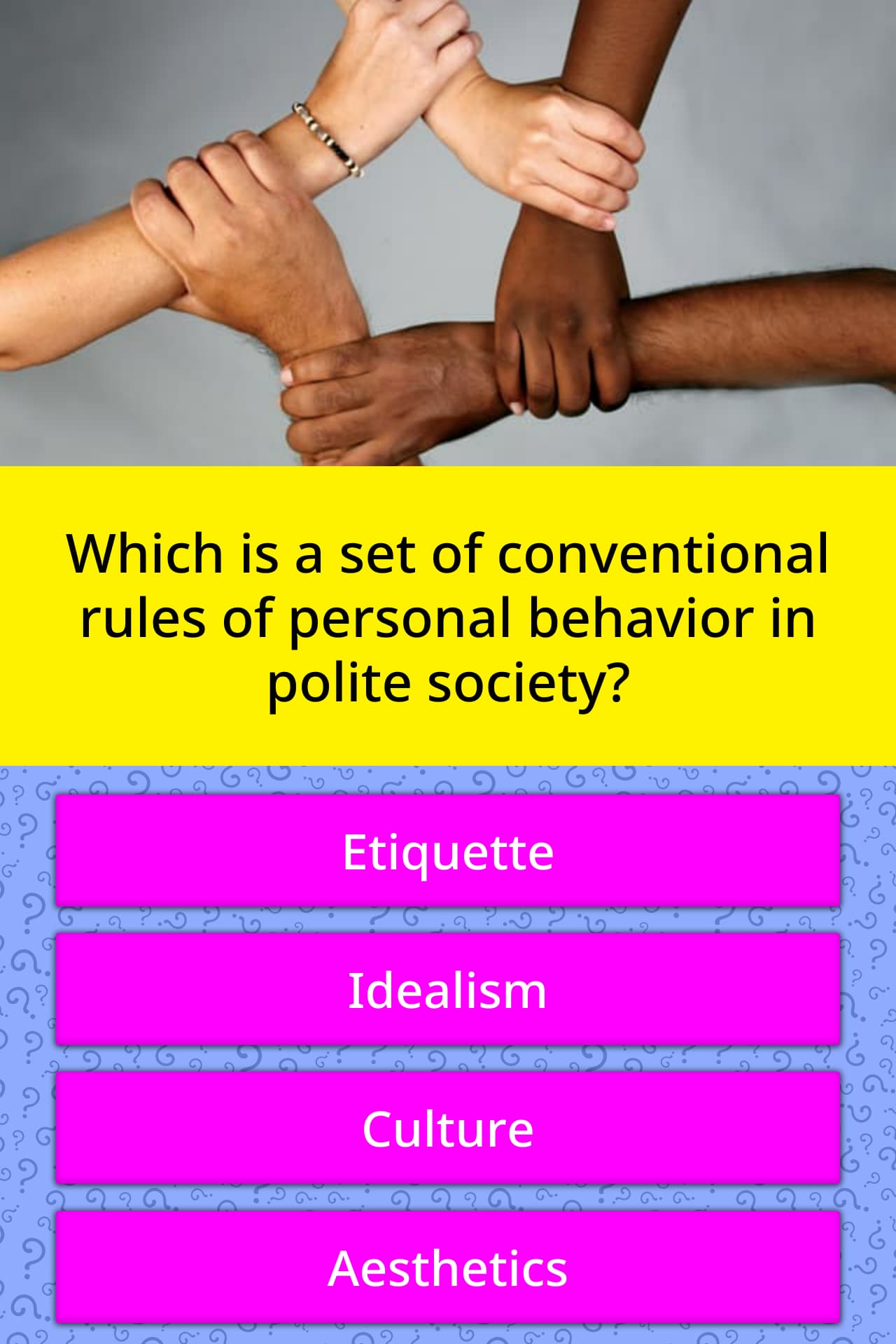 which-is-a-set-of-conventional-rules-trivia-answers-quizzclub