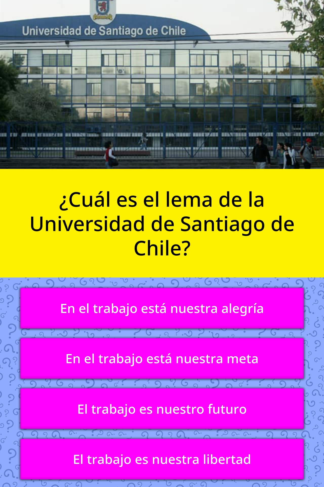 ¿Cuál es el lema de la Universidad... La respuesta de