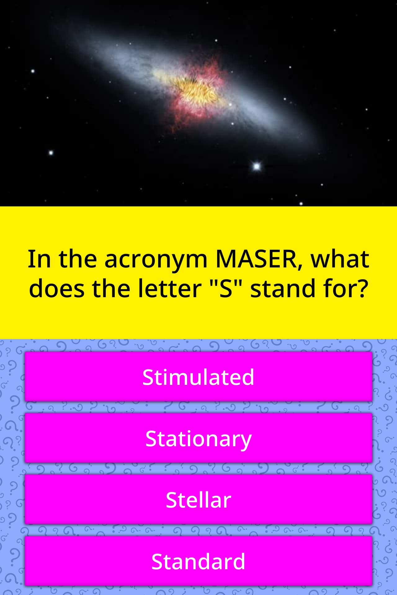 In The Acronym Maser What Does The Trivia Questions Quizzclub