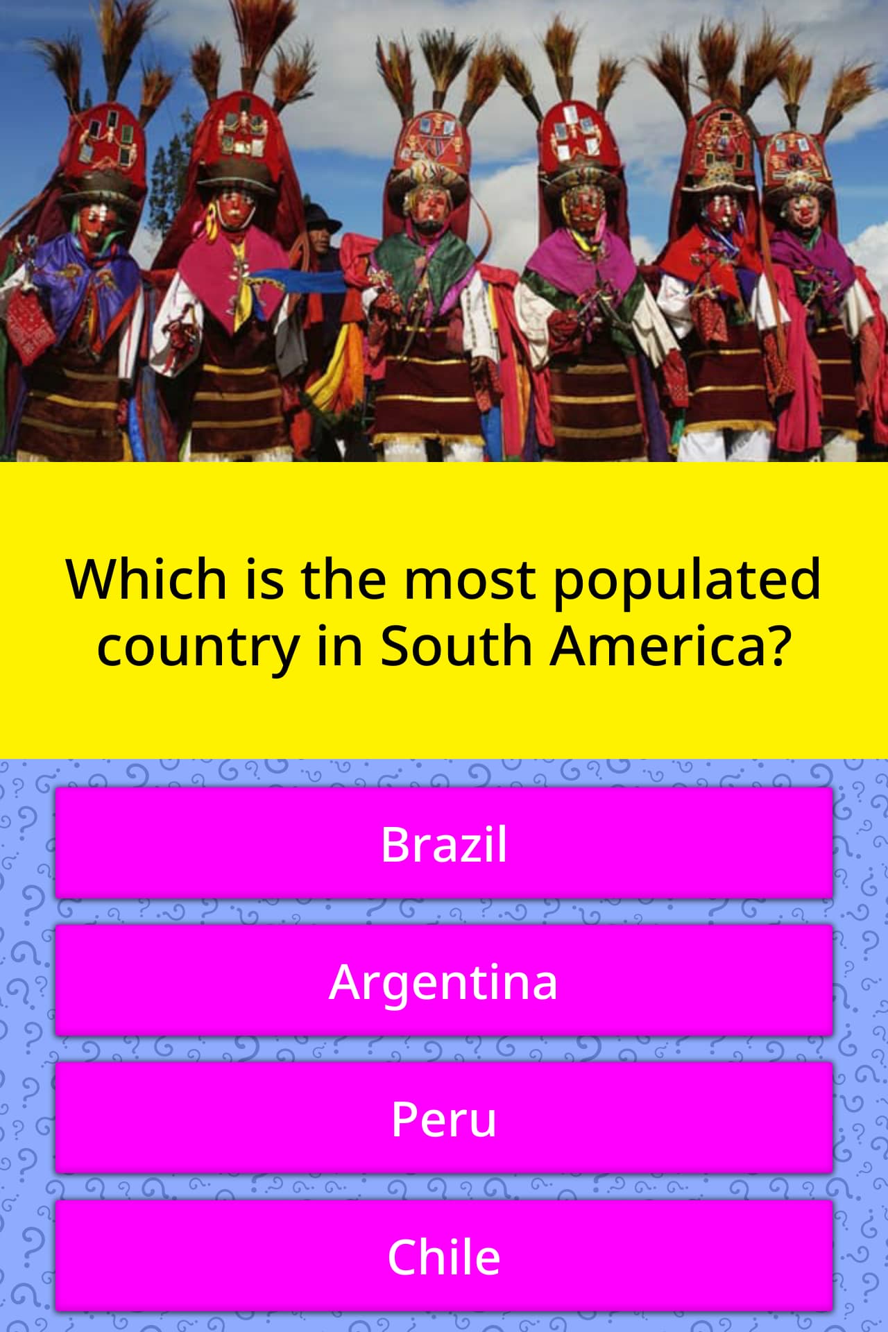 most populated country in south america