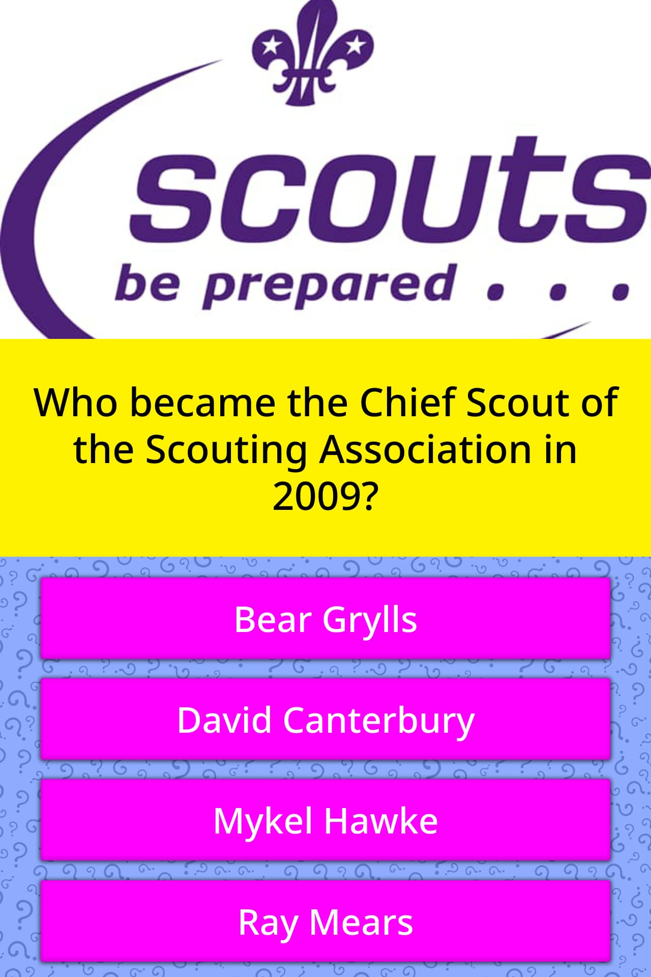 Who Became The Chief Scout Of The Trivia Questions QuizzClub