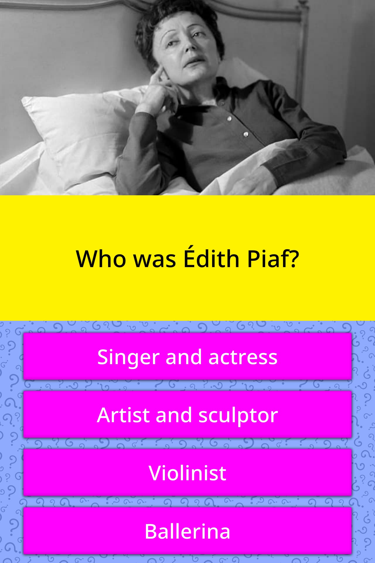 Who was Édith Piaf? | Trivia Answers | QuizzClub