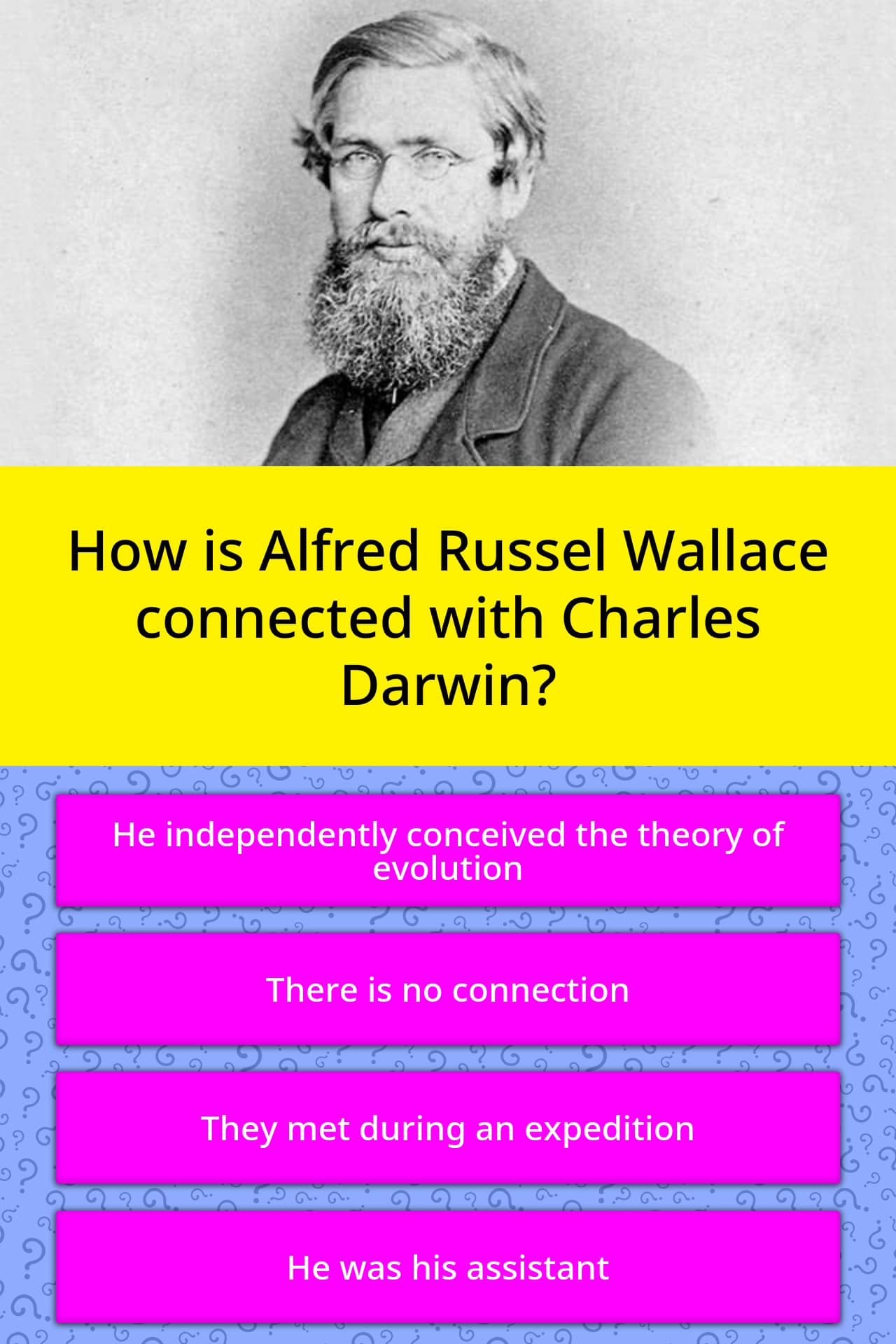 How Is Alfred Russel Wallace Trivia Questions Quizzclub How Is Alfred Russel Wallace Trivia Questions Quizzclub