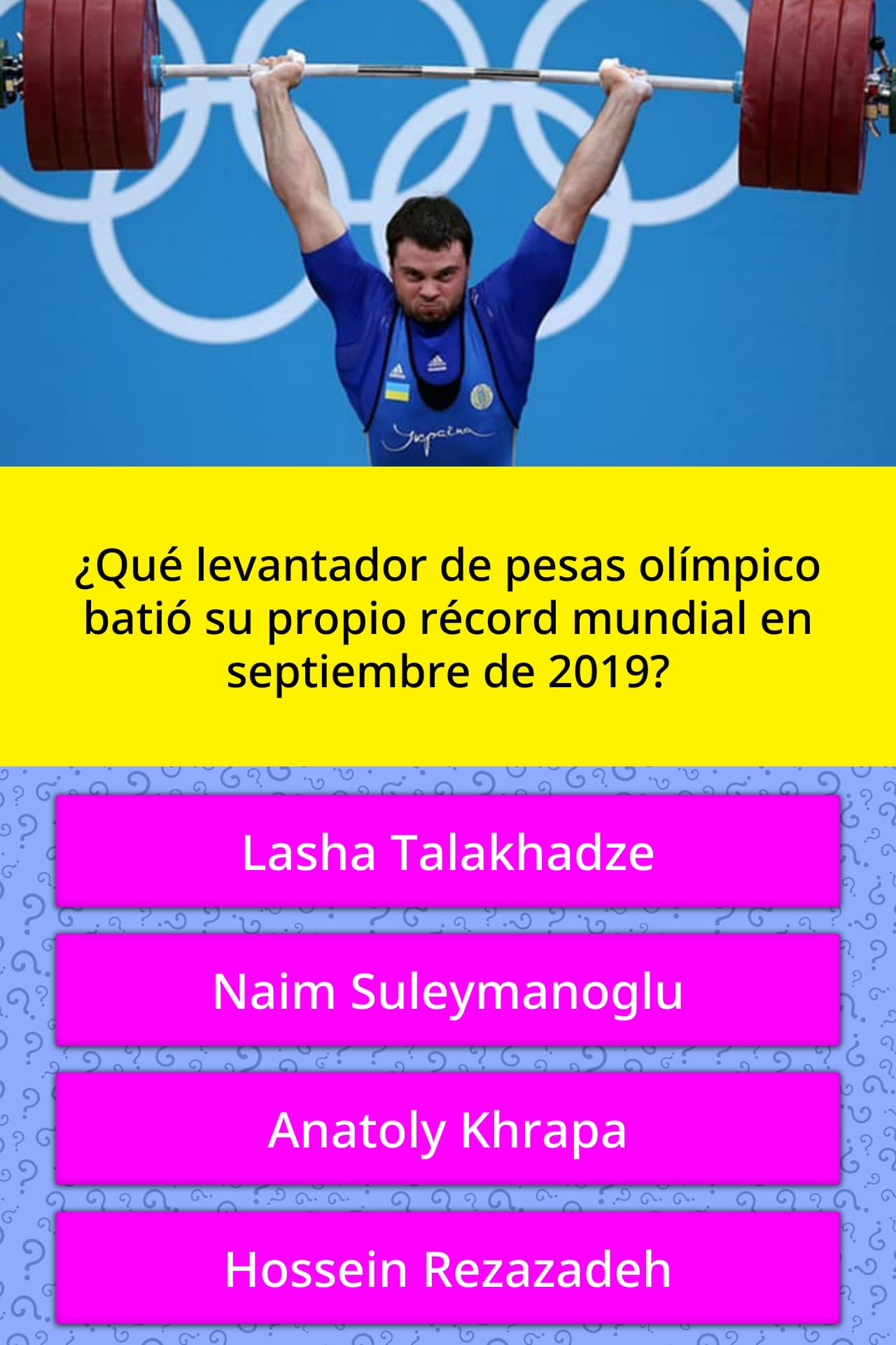 Que Levantador De Pesas Olimpico La Respuesta De Trivia