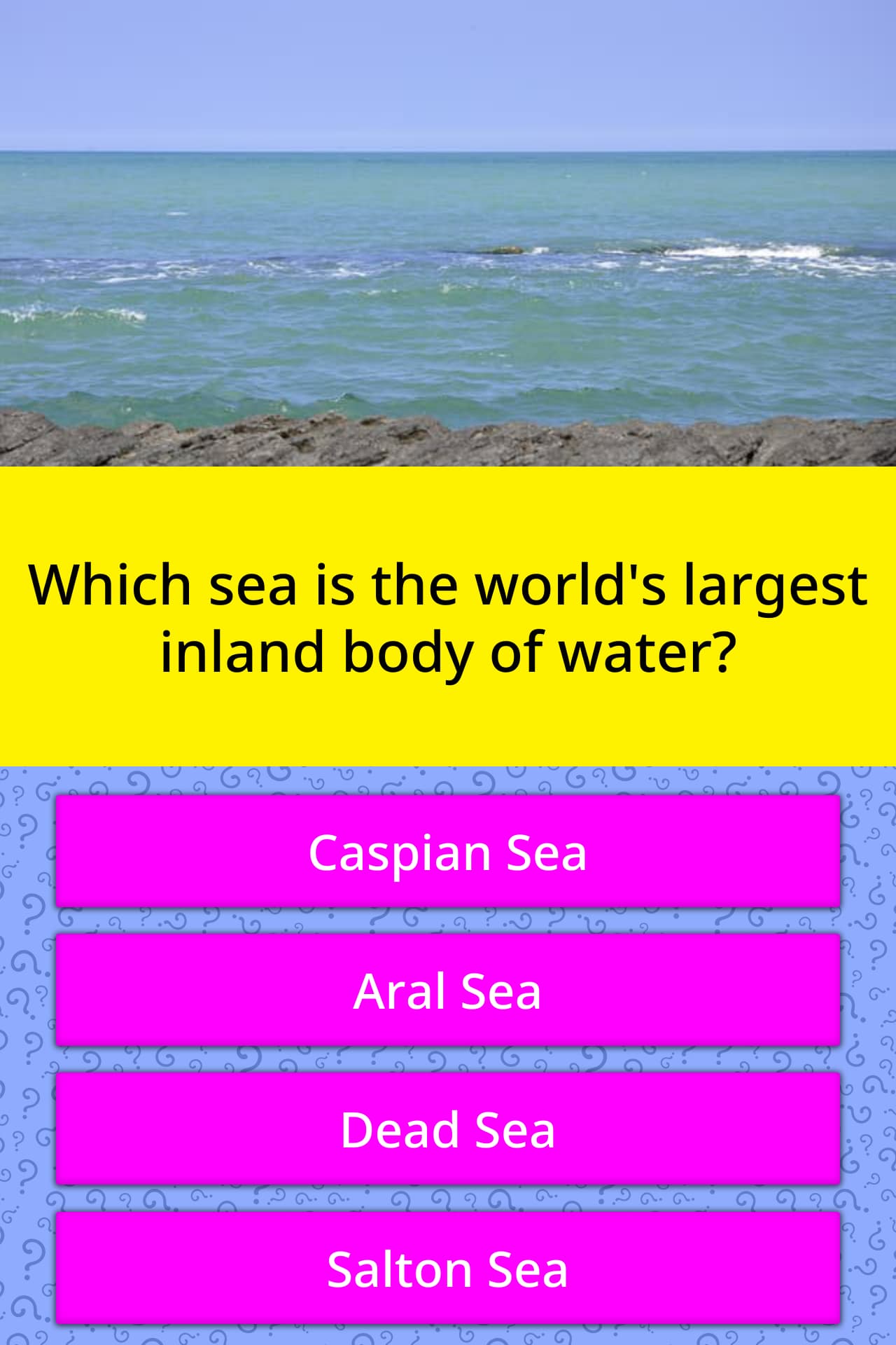 Which sea is the world's largest... Trivia Questions