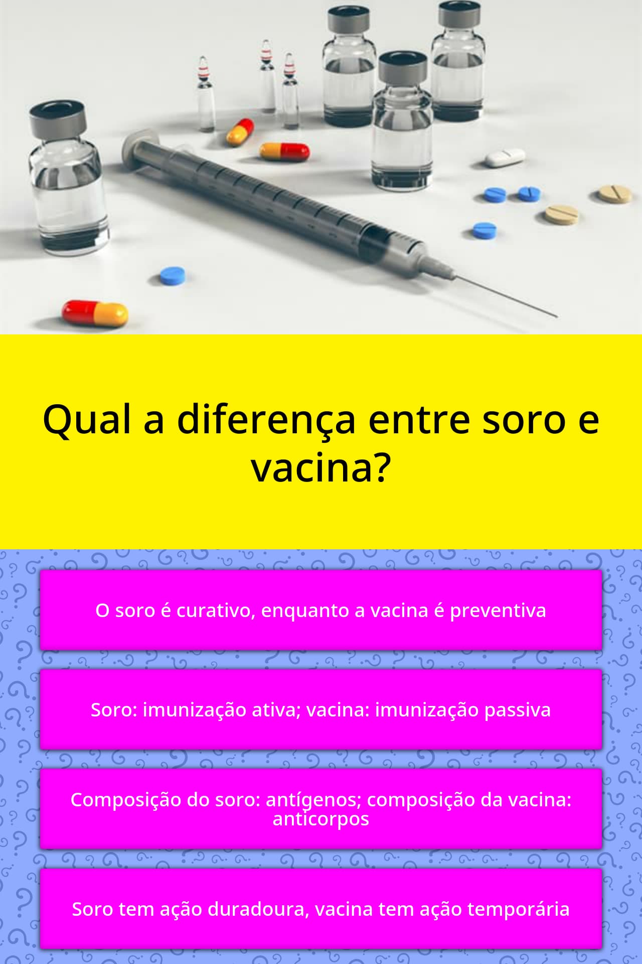 Qual a diferença entre soro e vacina? | Perguntas Triviais ...