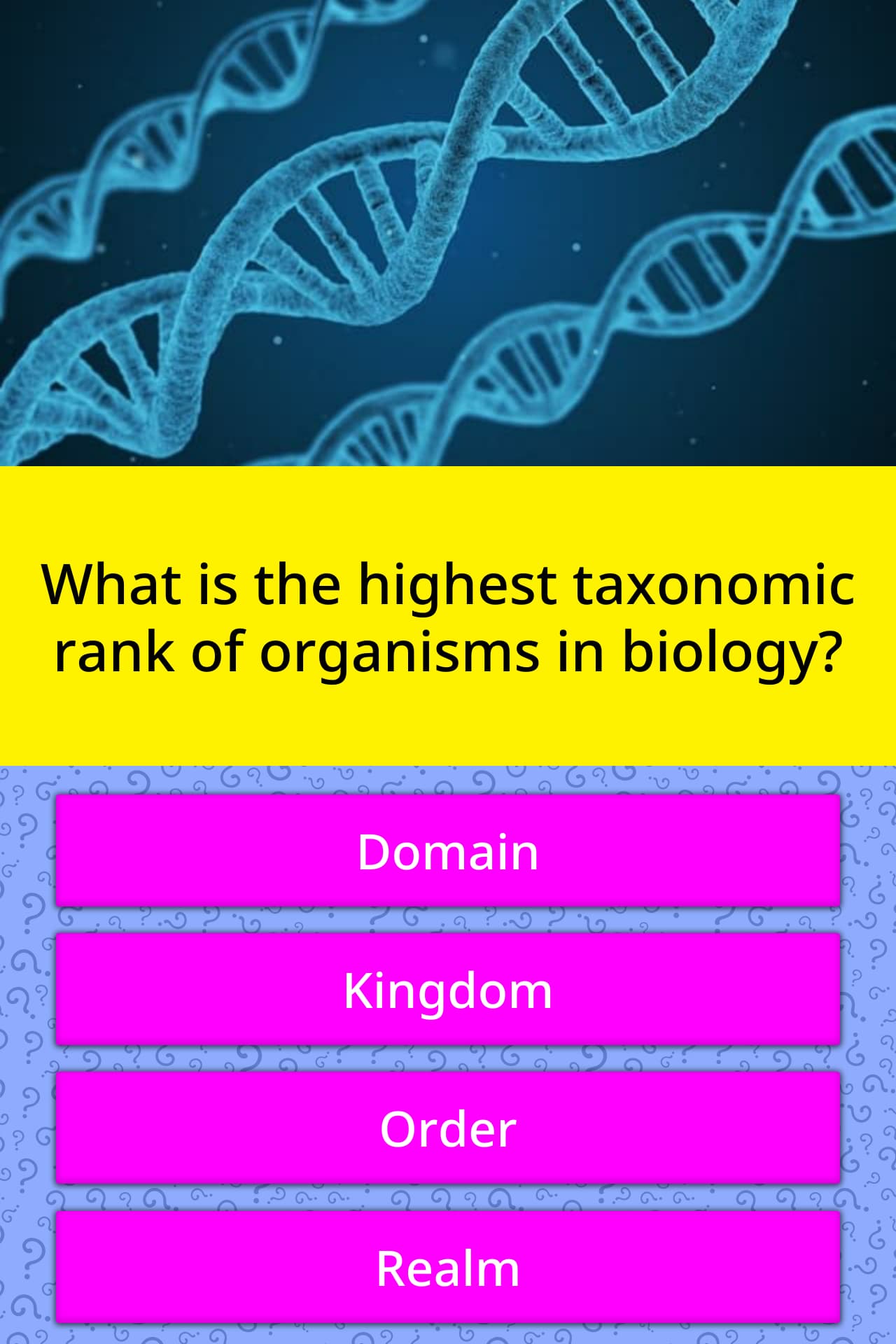 what-is-the-highest-taxonomic-rank-trivia-questions-quizzclub