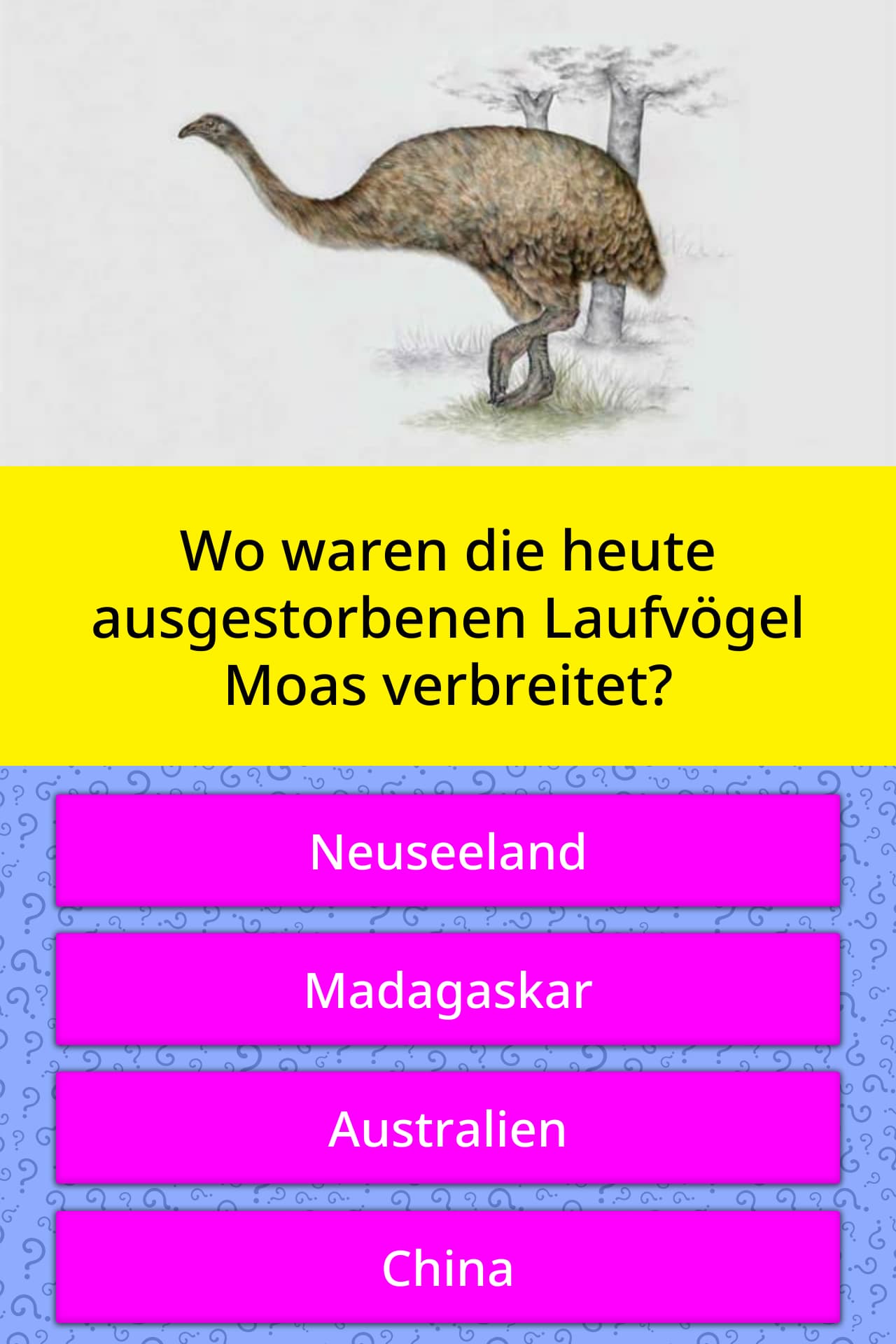 Wo Waren Die Heute Ausgestorbenen Quizfragen Quizzclub