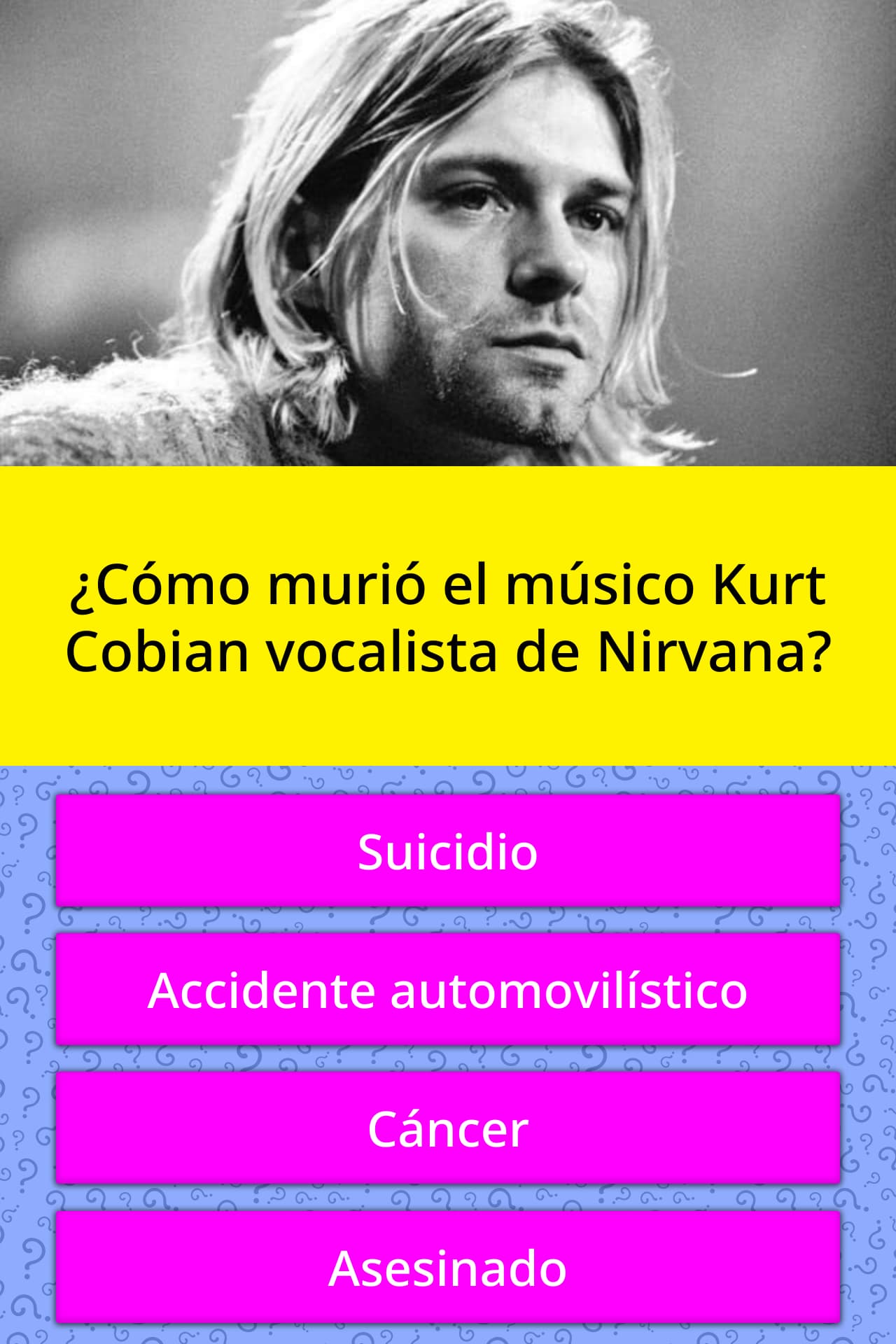  C mo Muri El M sico Kurt Cobain La Respuesta De Trivia