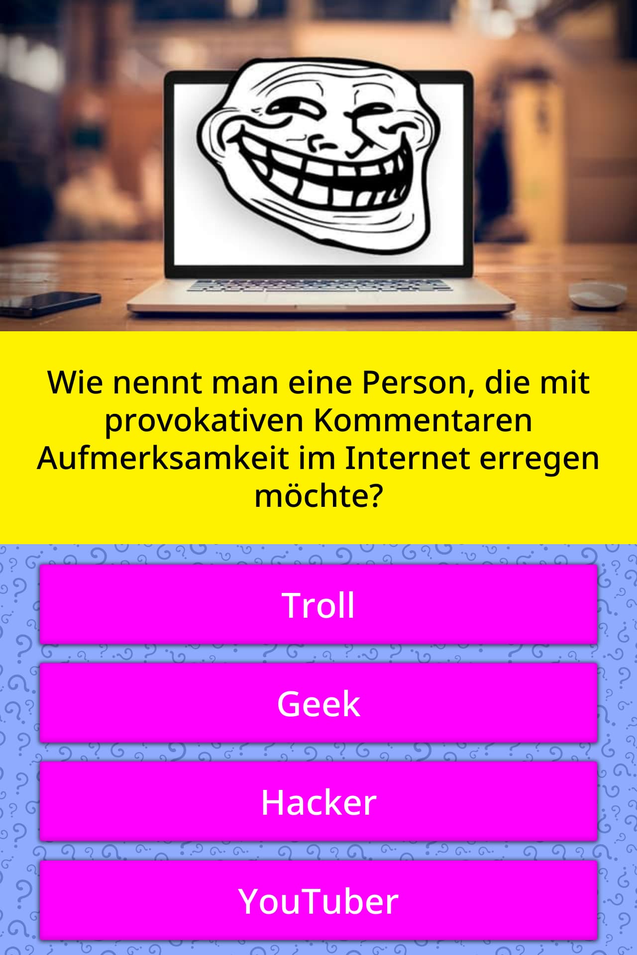 Wie nennt man eine Person, die mit... Quizfragen
