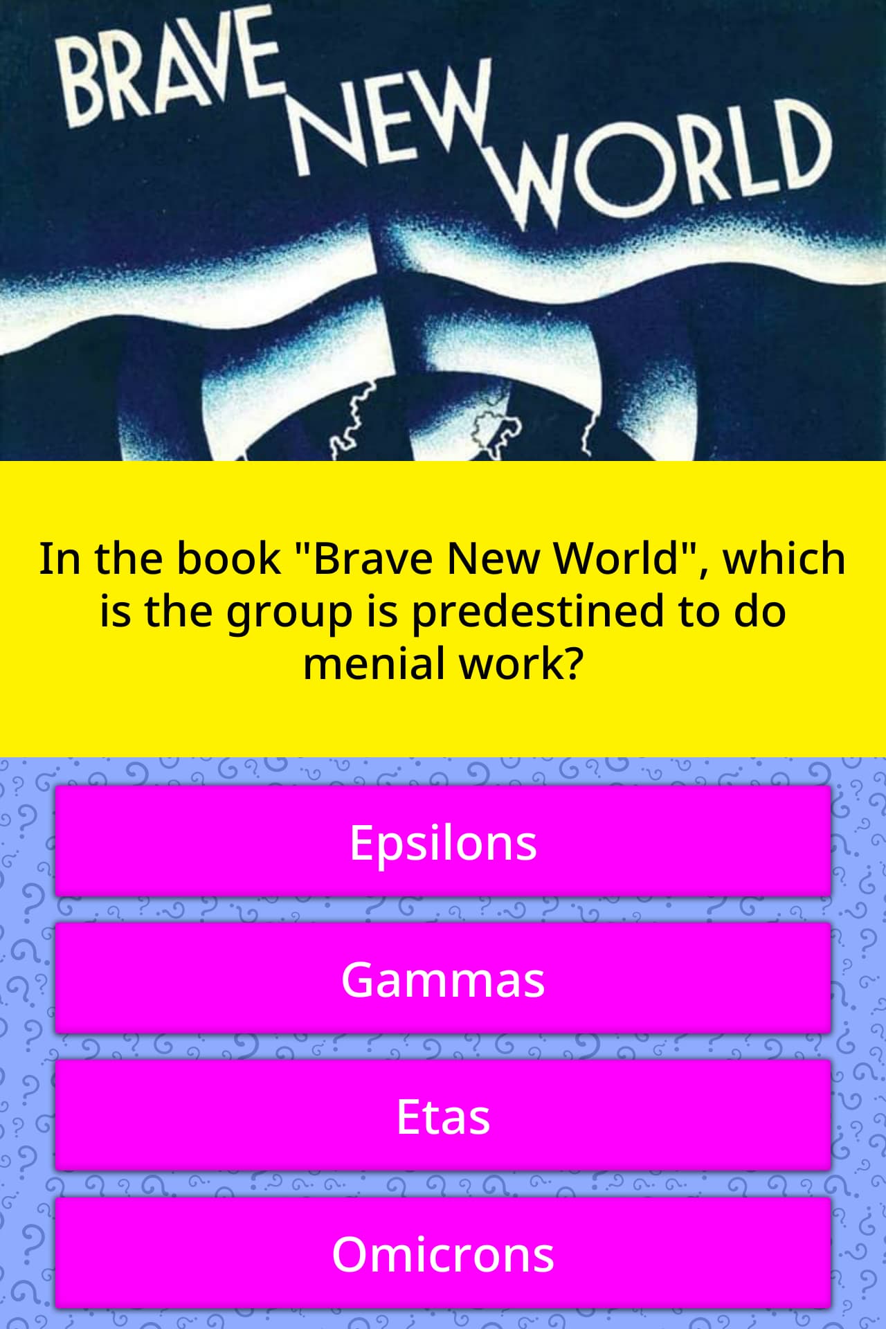 In The Book Brave New World Which Trivia Questions QuizzClub