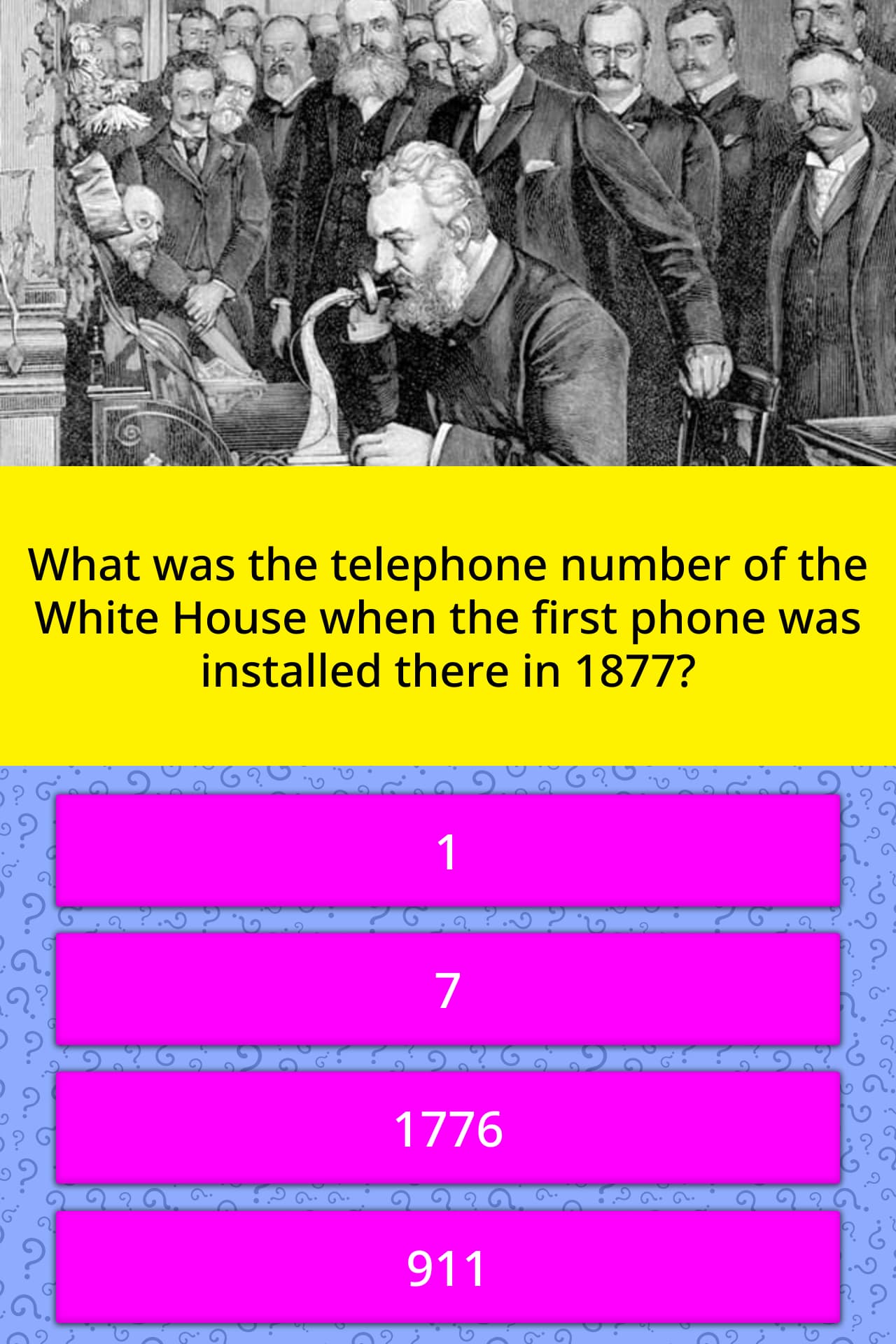 What was the telephone number of the... | Trivia Questions | QuizzClub