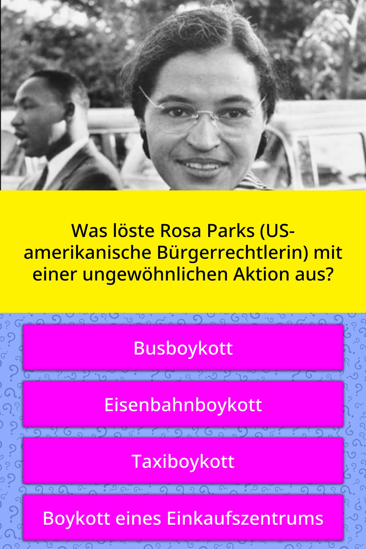 Was Loste Rosa Parks Quiz Antworten Quizzclub