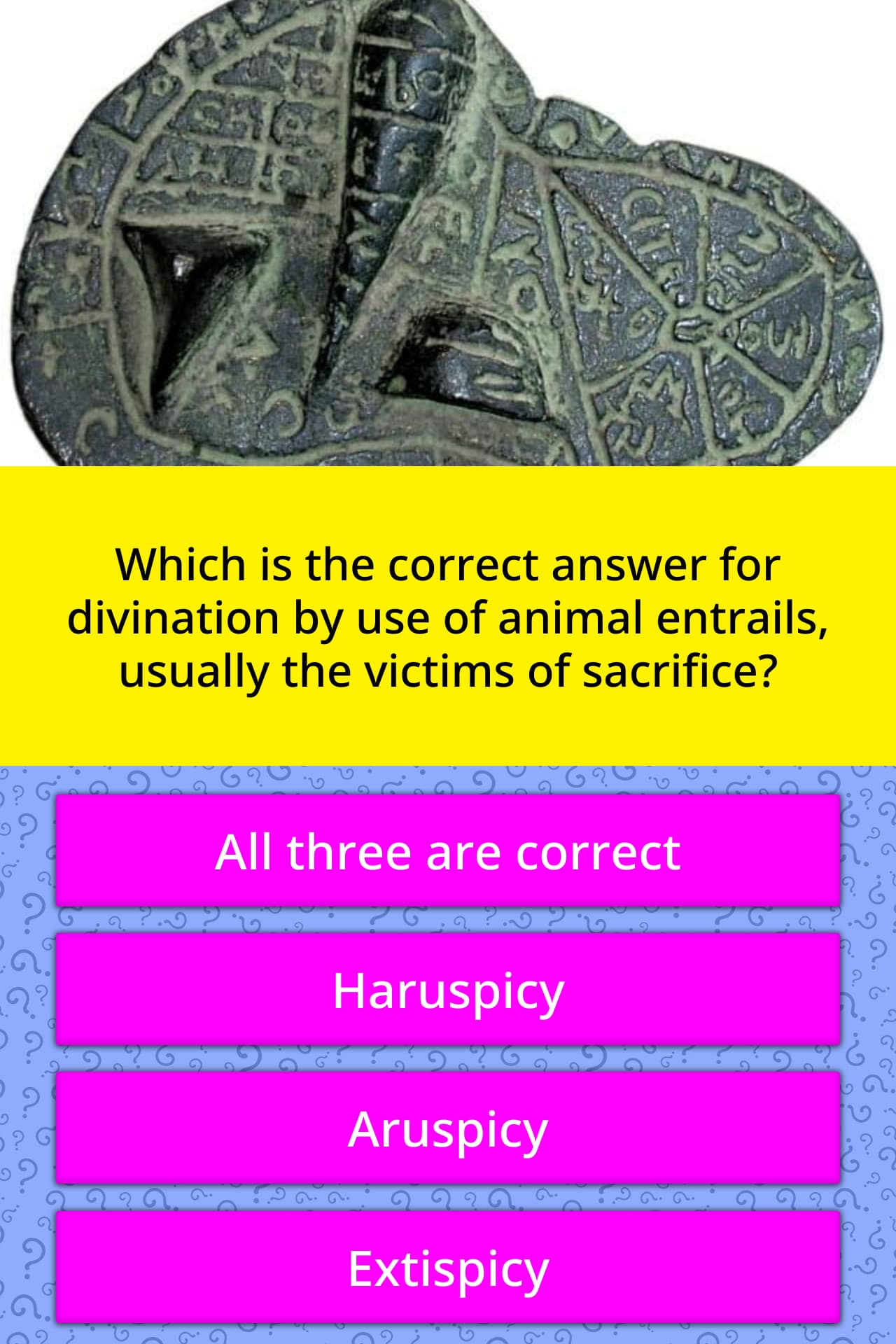 Which is the correct answer for... | Trivia Answers | QuizzClub