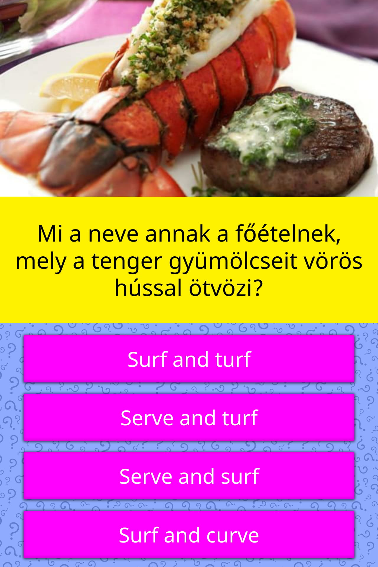 What Is The Name Of A Main Course Trivia Questions QuizzClub