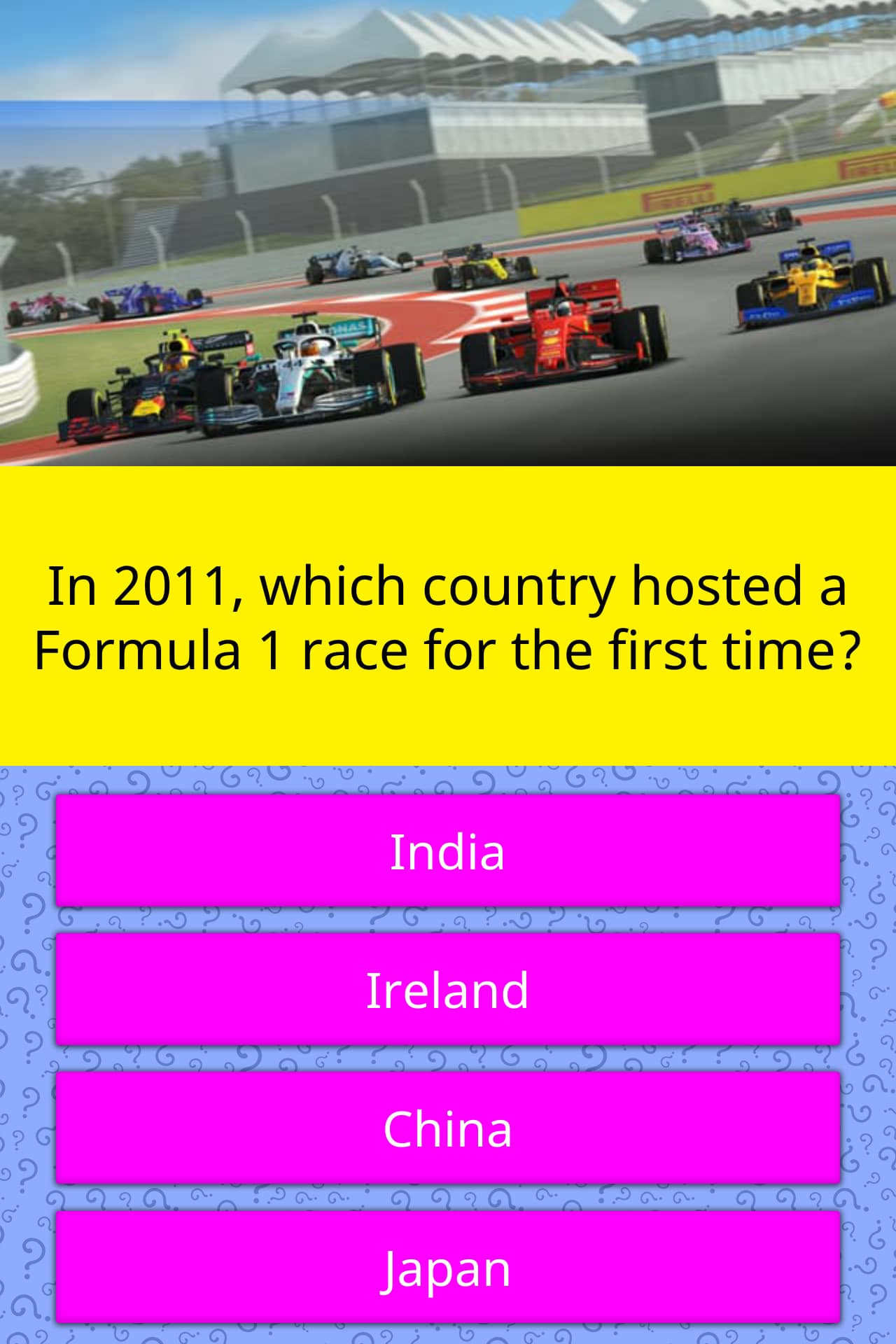 in 2011 which country hosted formula 1
