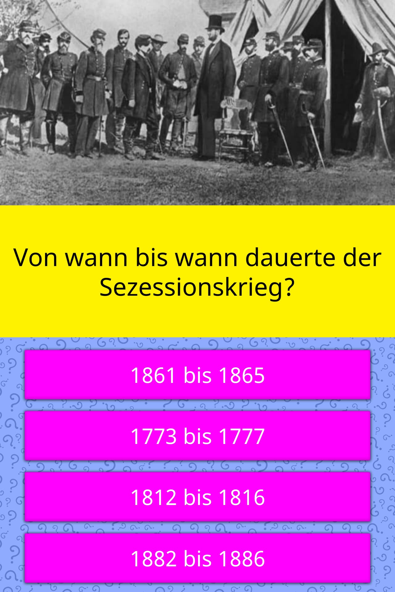 Von wann bis wann dauerte der... | Quizfragen | QuizzClub