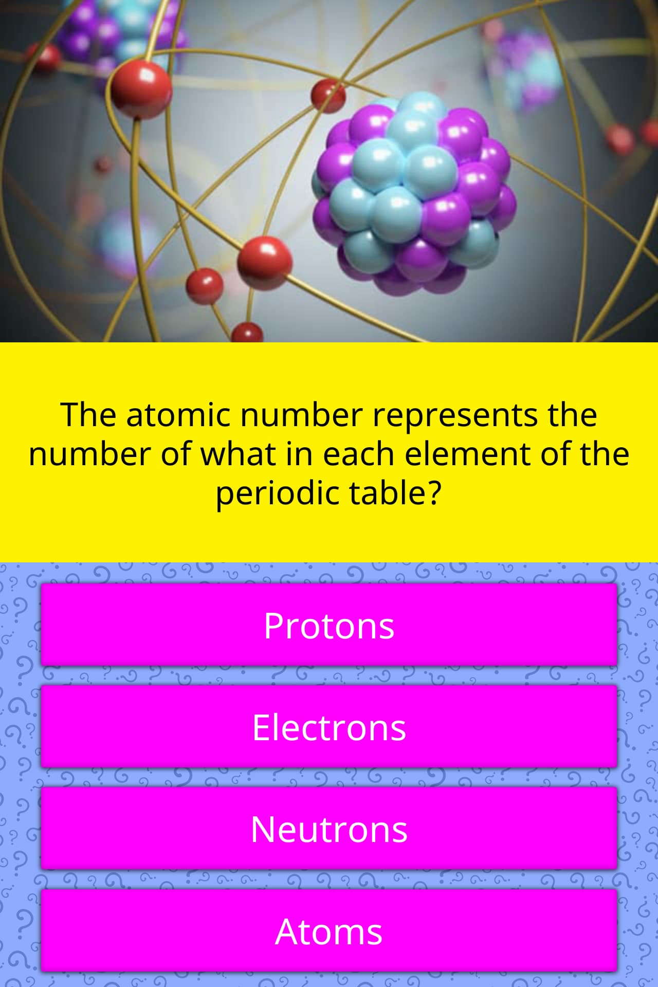 the nucleus of an atom contains