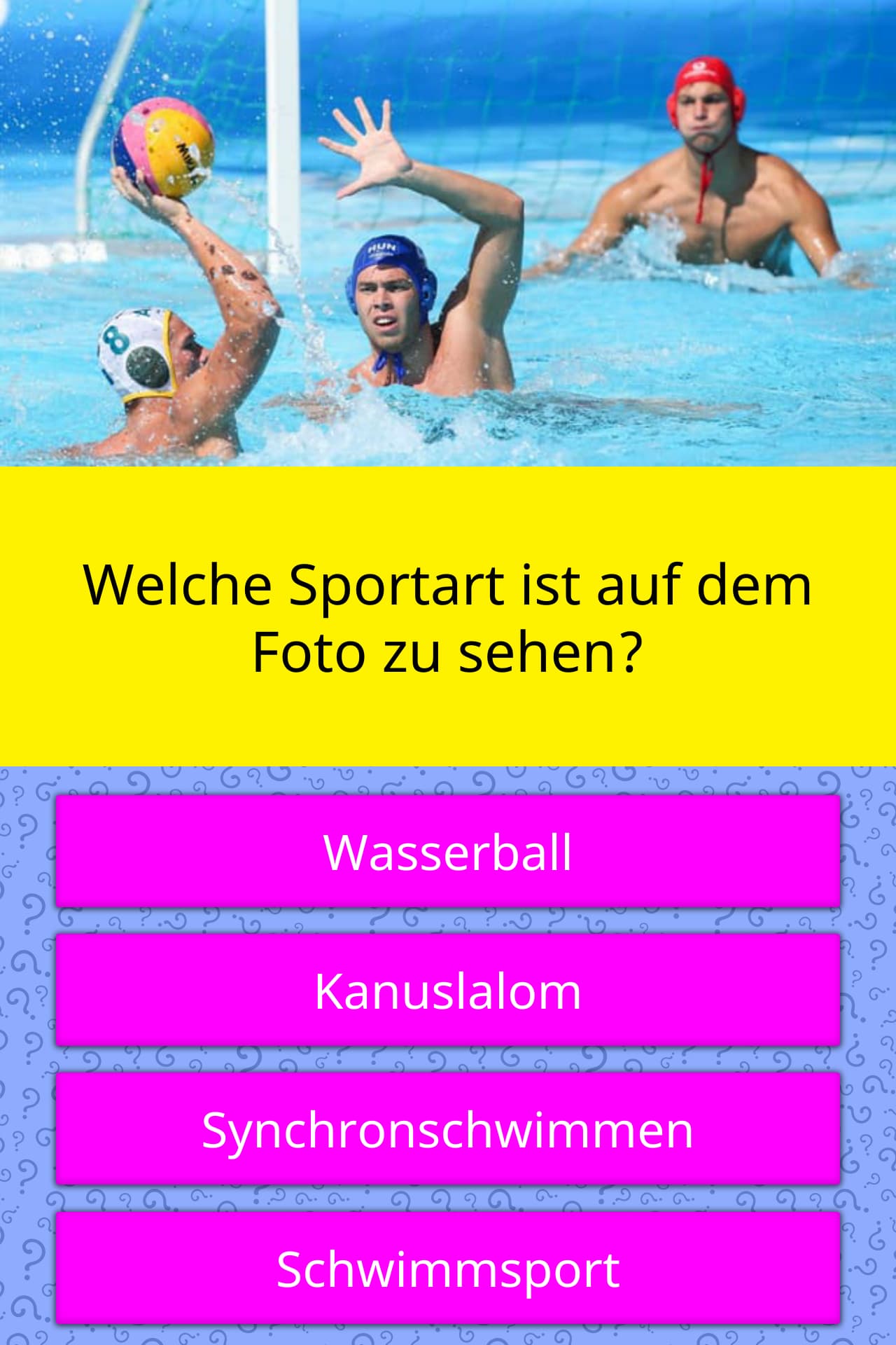 Welche Sportart ist auf dem Foto zu... Quizfragen Welche Sportart ist auf dem Foto zu... Quizfragen