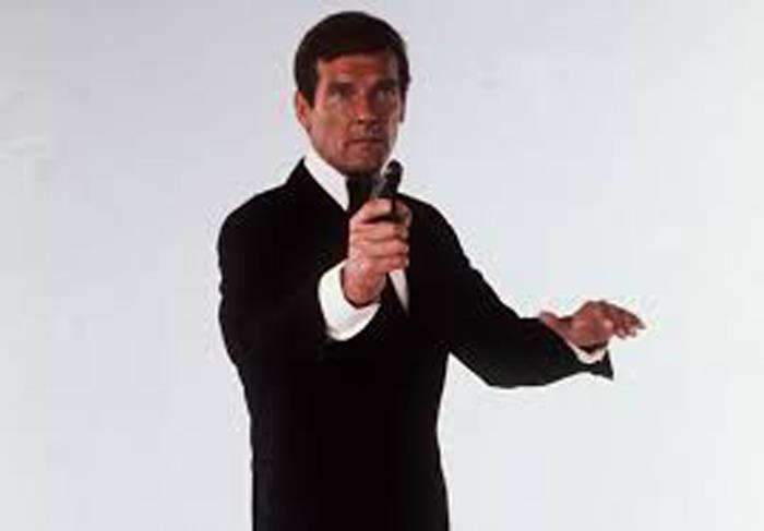 What was Roger Moore's first film as James Bond?