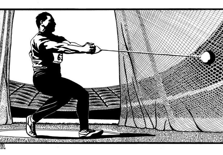 The hammer is one of the four athletic throwing events. How many pounds does the men's hammer weigh? The hammer is one of the four athletic throwing events. How many pounds does the men's hammer weigh?