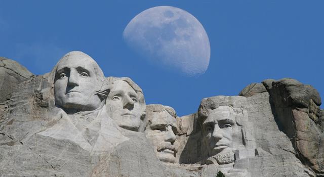 Behind which president is there a hidden chamber at Mount Rushmore?