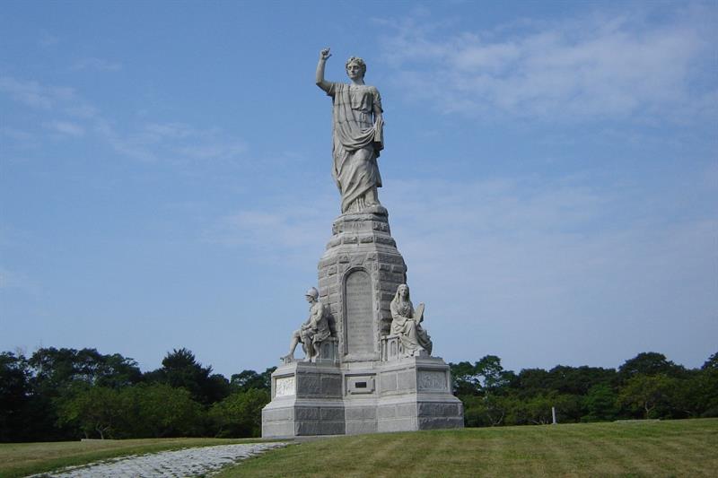 Where is the "National Monument to the Forefathers" located in the USA?
