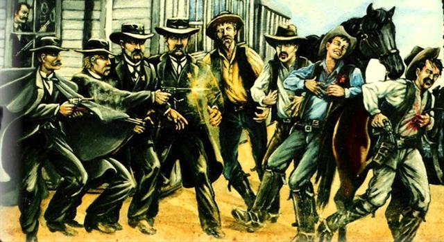 Which American President was assassinated in the same year as the Gunfight at the O.K. Corral?