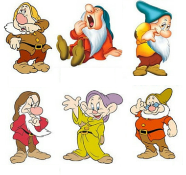 Which of the seven dwarfs is missing from this picture?