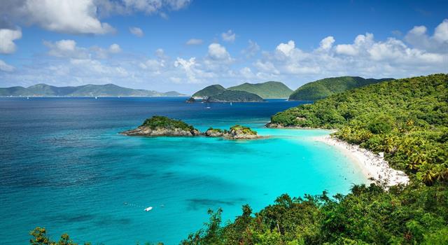 Which two countries own the Virgin Islands?