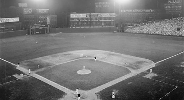 Where was the first night game in Major League Baseball history played?
