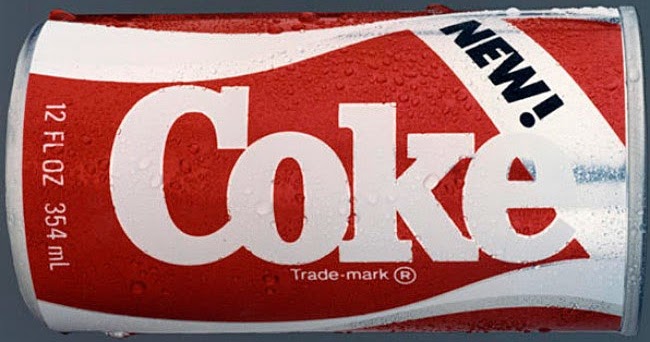 When was the reformulation of Coca-Cola (known unofficially as “New Coke”) introduced?