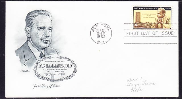 History Trivia Question: Why was a second printing of the Dag Hammarskjold commemorative stamp ordered by the Postmaster General on 16 November 1962? History Trivia Question: Why was a second printing of the Dag Hammarskjold commemorative stamp ordered by the Postmaster General on 16 November 1962?
