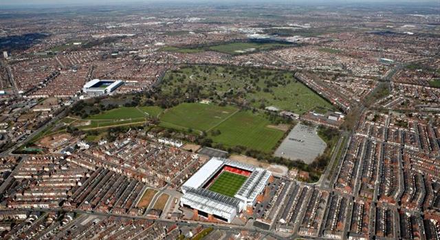 Geography Trivia Question: Which park in England separates the football grounds of Everton and Liverpool? Geography Trivia Question: Which park in England separates the football grounds of Everton and Liverpool?