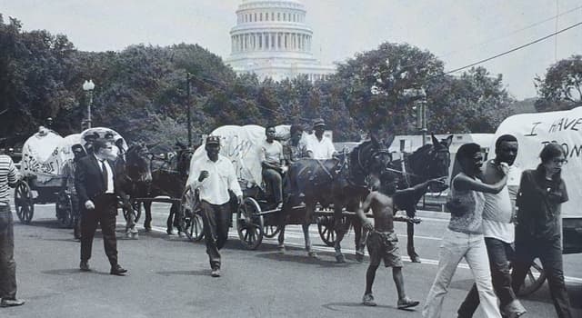 History Trivia Question: How many weeks did participants with the Poor People's March camp out and occupy the Washington Mall in Washington, D.C. in the summer of 1968? History Trivia Question: How many weeks did participants with the Poor People's March camp out and occupy the Washington Mall in Washington, D.C. in the summer of 1968?